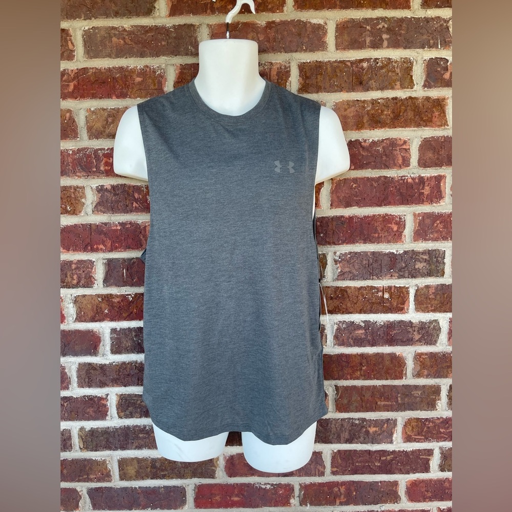 Men’s NWT Gray Threadborne Under Armour Workout Tank Top Size Small
